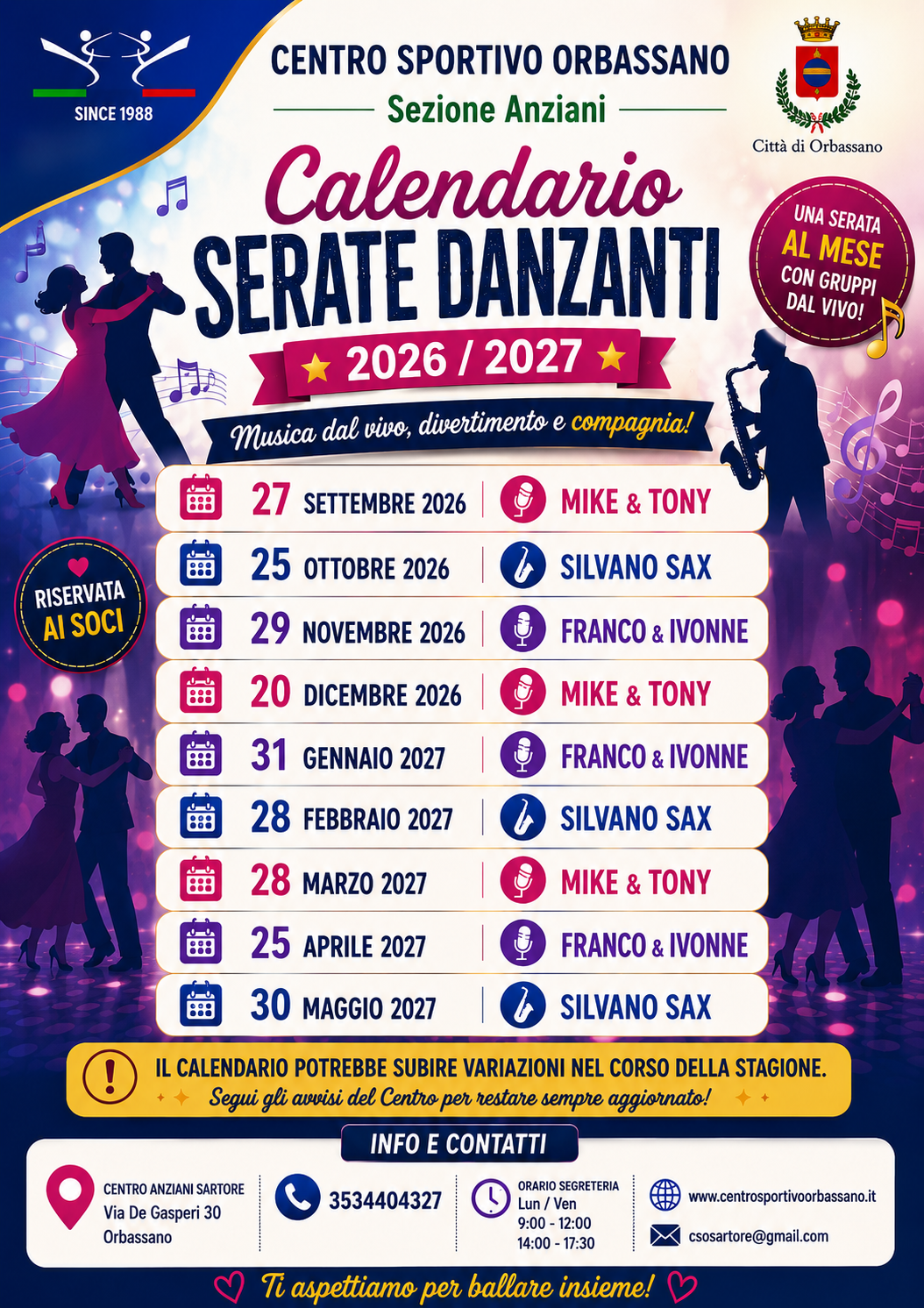 locandina serate danzanti